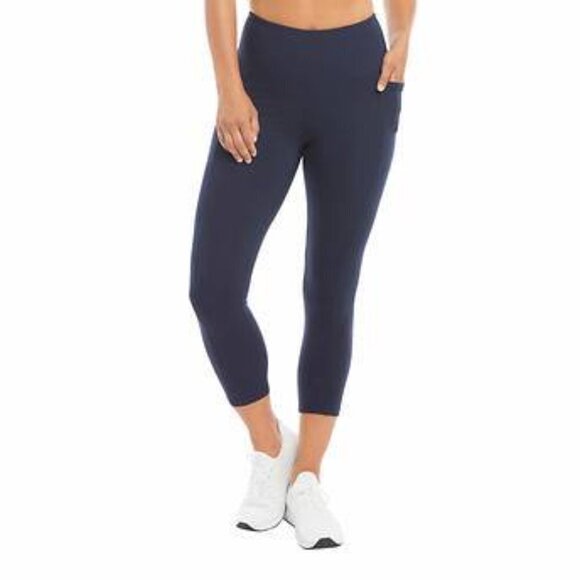 NEW Danskin Reflective Capri Leggings | Navy - Picture 1 of 6